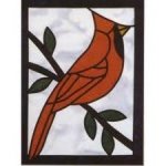 Stained Glass Red Cardinal