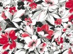 Flower Bouquet in Red/Gray/Black