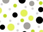 Black and Green Dots on White