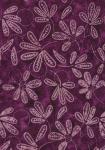 Plum Leaves & Rings Batik B8420 by Hoffman