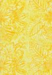 Canary Floral Leaves Batik B8434 by Hoffman
