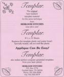 Templar Template Sheets by Heirloom Stitches 8.5 x 11