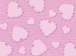 20933-L  * Popcorn the Bear *  Lavender Tonal Stitched Hearts