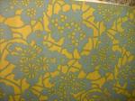 27653-2  * Sierra-Gold/Blue* Gold Abstract Flowers on Grey Blue/Green. Was 9.00