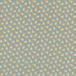 4212-b *Blossom Lane* Small Blossoms Soft Gold/Natural on Blue