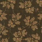 46050-24 *Collections Aliance* Dark Brown Leaf Print