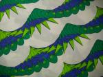59284   *Sullivan's International*  Green and Blue Geometric Stripe on white.  Was 7.25