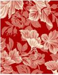 7013-2 *Garibaldi*  Large Scale Cream Floral on Red