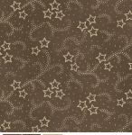 7106-3  *Old Glory *  Cream stars and swirls on brown