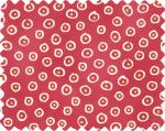 7171-2 *Paper Dolls* Cream & Yellow Double Dots on Red