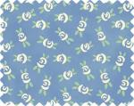 7175-7 *Paper Dolls* White Flowers on Blue