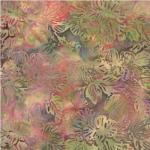 kn52-c2(11/11)  *Island Batik*  Canyon View Pink/Purple Multi with Green Leaf Motif
