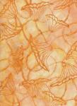 tonga-b8410-creamsicle(7/11)  *Tonga Batik*  Timeless Treasures -Tonga Creamsicle Trumpet Flower