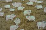 Timeless Treasures Fabrics, Inc  Farm Brown Pigs