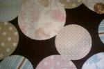 Classic Cottons Fabric Country Brown with Large Multi Print Dots