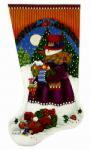 MS729C Fancy Snowman Sock
