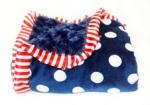 Betsy Patriotic: Blue Swirl and Red/White Stripe Ruffle