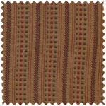 Fabrics: Brown with blue & rust stripe