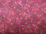 Twigs & multi colored dots on red
