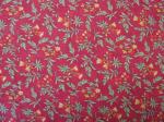 Beige flowers on red