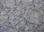 Blue design on white