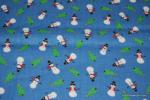 727 Snowman and Christmas Tree Vintage style scatter print cotton fabric quilt fabric