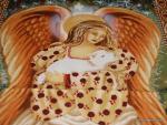 A204 Golden Angel Baby Lamb Large Panel Cotton fabric Quilt fabric
