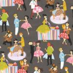 Prom Retro Dance Formal High School Party Print Cotton Fabric Quilt Fabric AB0101