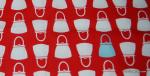 Handbag Little Miss Millie's Closet Cute Lipstick Red Purse Print Cotton Fabric Quilt Fabric AB0142