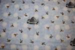 Honey Bee Vintage Style French Country Culinary Print Bee Skep Cotton Fabric Quilt Fabric ABA119