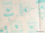 Bird Cage Tweet Tweet Birdcage Retro Silhouette Cotton Fabric Quilt Fabric ABO130
