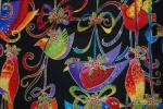 Laurel Burch Partridge Bird Holiday Finch Cotton Fabric Quilt Fabric AC019