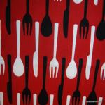 Cutlery Knife Fork Spoon Retro Modern Kitchen Cotton Fabric Quilt Fabric AC061