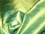 H12 LIME TURQUOISE Drapery Quilt Dupioni Silk Fabric