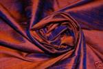 H26 Copper Blue Fire Drapery Quilt Dupioni Silk Fabric