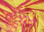 H40 Sunrise Gold Fuschia Quilt Sew Dupioni Silk Fabric