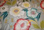 Poppy Sketch Modern Large Scale Floral Grey Linen Texture Cotton Linen Fabric Drapery Fabric HDA011OS