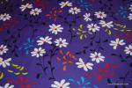 L56 Hippie Chicks Retro Daisy Flowers Purple Background Cotton Fabric Quilt Fabric