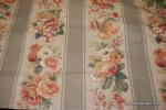 3/4 Yard Piece Fruit Stripe Fun!  Classic Stripe Floral and Fruit Stripes, Cotton Fabric Earthy tones and lovely REM126