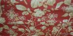 REM301 -- 10 yard BOLT Ralph Lauren English Country Rose Print Brick Red and Cream Linen Texture Heavy Weight Cotton Fabric Drapery Fabric