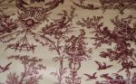 REM312 -- 5 yard BOLT Thibaut French Country Toile de Jouy Cream Lavender Human and Nature Harmony Heavy Weight Cotton Fabric Drapery Fabric Orig Price $500 SALE $45 WHOLE PIECE!