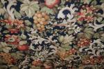 REM321 -- 6 yard BOLT Jacobean Morris Style Grape Wine Flower Vine Chintz style English Country Black Floral Heavy Weight Cotton Fabric Drapery Fabric Orig Price $330 SALE $39 Whole Piece!