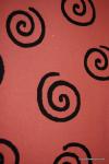 Outdoor Coral Pink and Black Swirl  Famous Maker Acrylic Reversible Fabric SHDA038