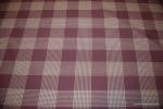 WB117 Purple and White Checkerboard Stripe Square Plaid Silk Fabric Drapery Fabric
