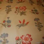 Chintz 9 YARD PIECE Classic Chintz Toile Print Flowers and Plants Leaves Floral Design Pattern Brown Dot background Heavy Cotton Fabric Drapery Fabric REM-WB118 Orig Price $630 SALE $69.99 WHOLE PIECE