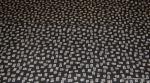 WB154 Ralph Lauren Small White Flowers Black background Heavy Weight Cotton Fabric Drapery Fabric
