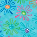 Moda Amelia 22162 13 Tempting Turquoise Flower Outlines