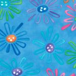 Moda Amelia 22162 15 Bashful Blue Flower Outlines