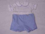 Boys Button-On Suit (Blue and white check)