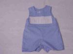 Boys Romper (blue and white check)